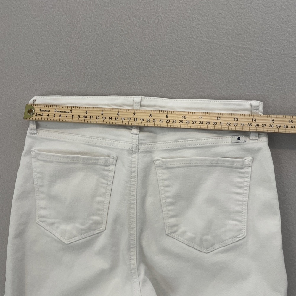 Lucky Brand Ava Skinny Jeans Pants WHITE Raw Hem Sz 6/26 Ankle Crop Women's EUC‎ - Picture 8 of 9